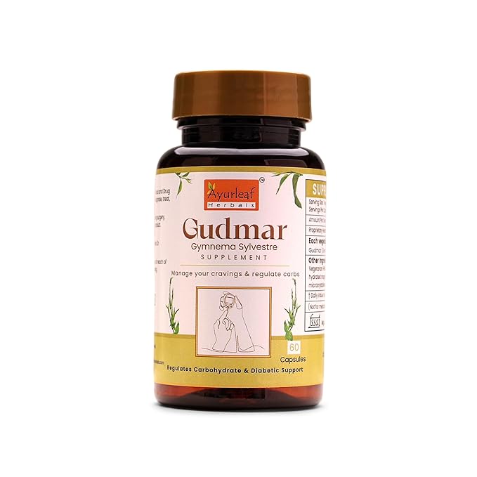 Ayurleaf Herbals Gudmar Capsules - 60 Caps