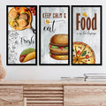 Kotart Kitchen Quotes Posters with Frame for Restaurant Fresh Set of 3