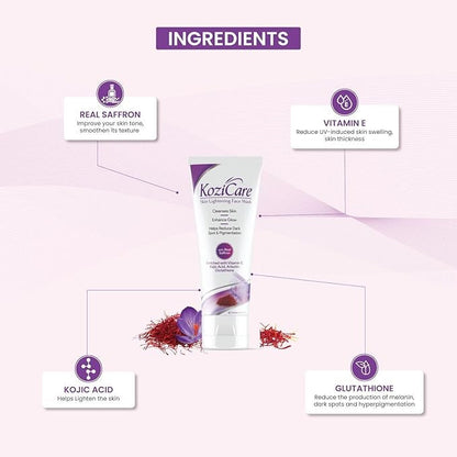 Kozicare Kojic Acid Glutathione Face Wash - 100 ml