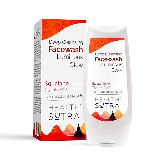Health Sutra Deep Cleansing Face Wash Gel Based Formula with Squalane & Glycolic Acid - 150 gms