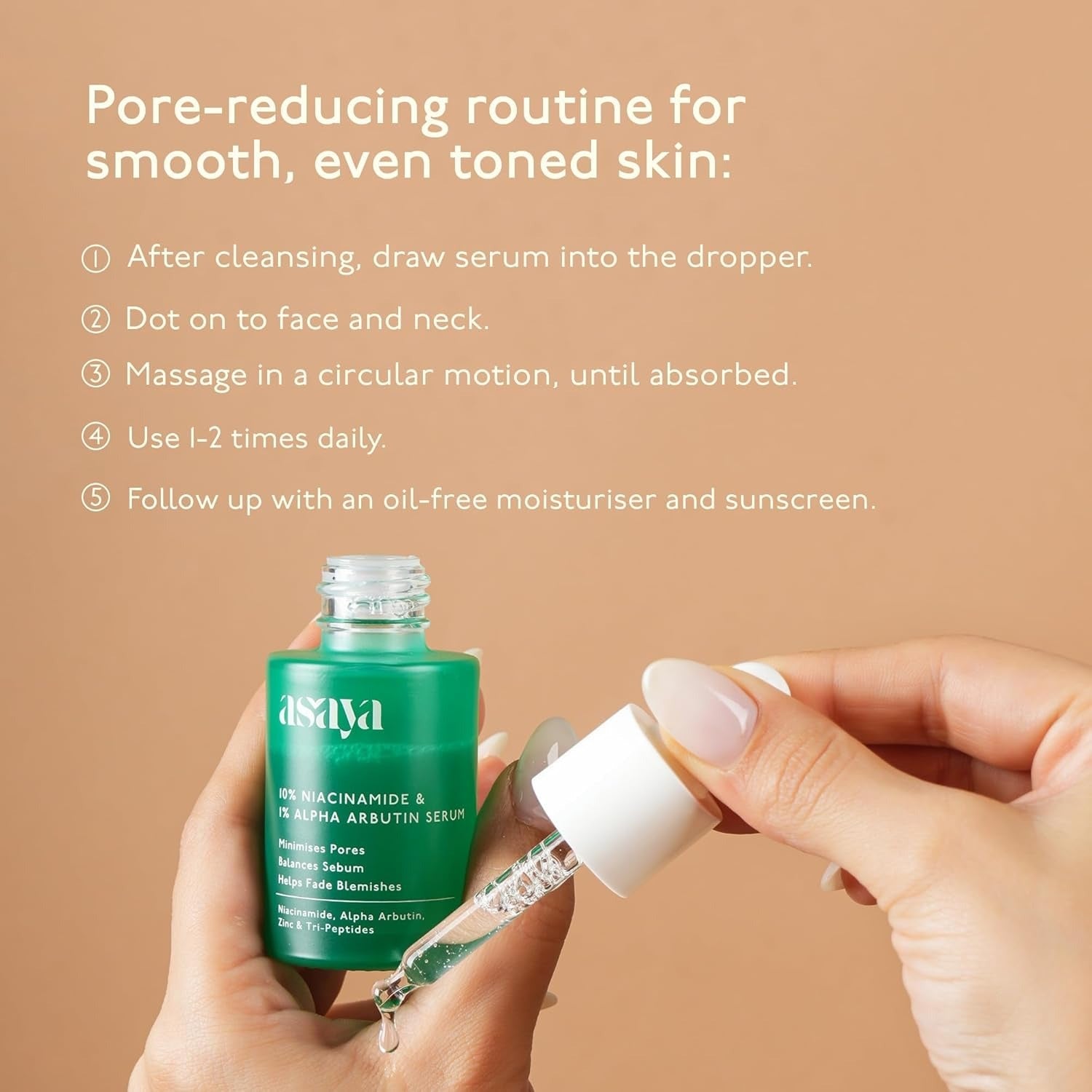 Asaya 10% Niacinamide Face Serum with Alpha Arbutin - 30 ml