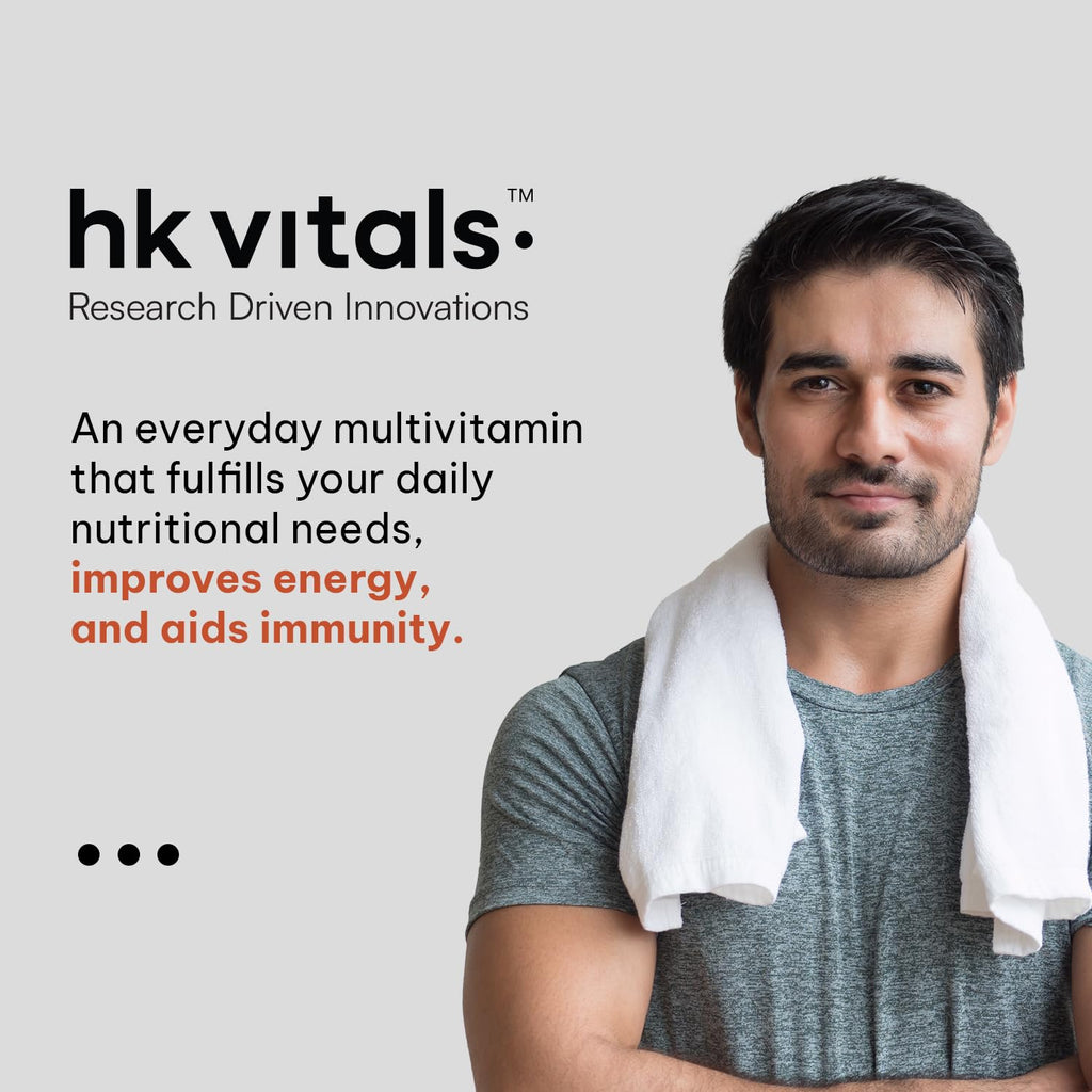 Hk vitals Multivitamin For Men and Women (30 Tablets) | With Zinc, Vitamin C, Vitamin D3, Multiminerals & Ginseng Extract