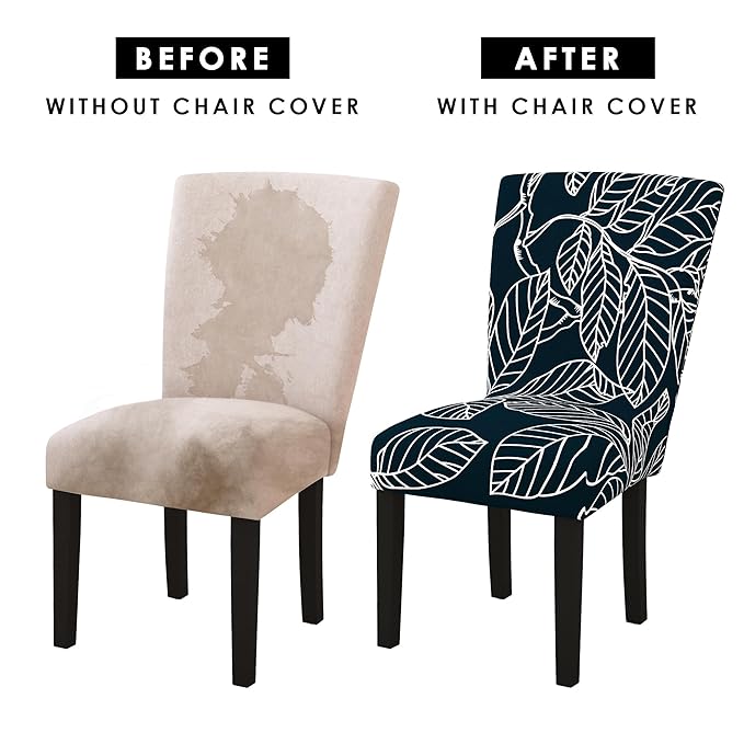 Story@Home Chair Cover Stretch Dining Chair Cover Navy Blue Chair Cover