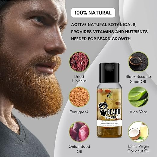 Beauty Secrets Premium Beard Growth Oil - 50 ml Each (Pack of 2)