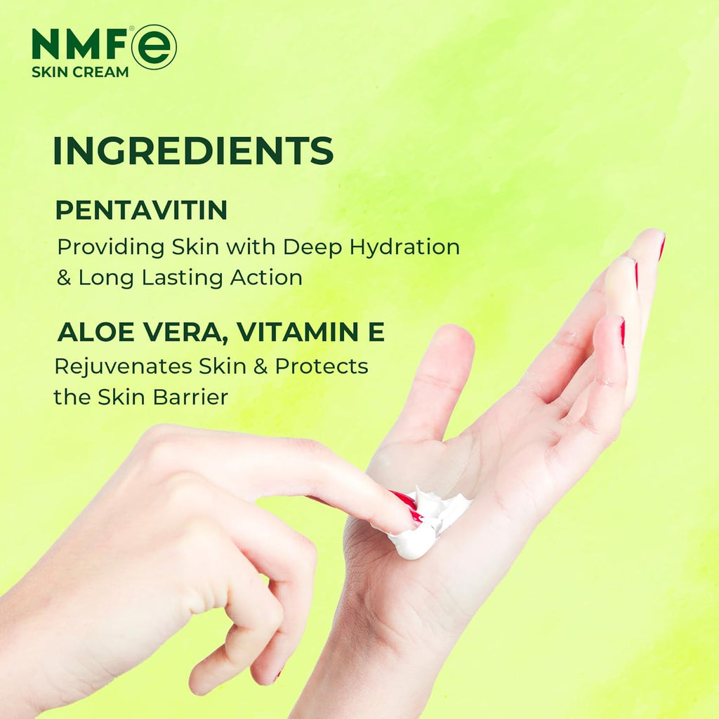 NMFe Skin Cream 80 gm | Moisturising Cream | For Dry and Sensitive Skin | Aloe vera & Vitamin E | Dermatologically Recommended | Lasts longer works deeper
