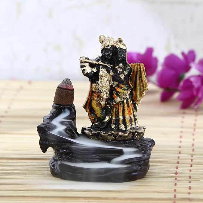 Ecraftindia Krishna Smoke Scented Backflow Cone Incenses | Orange