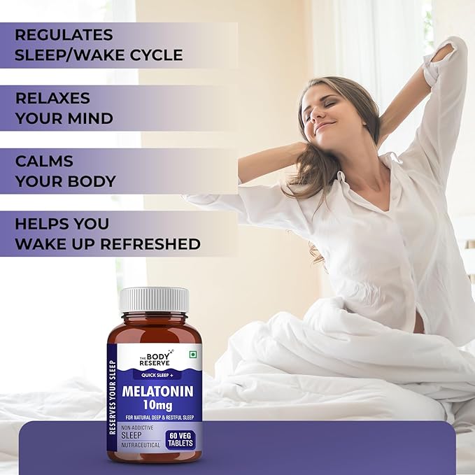 The Body Reserve Melatonin 10mg For Men & Women - 60 tabs