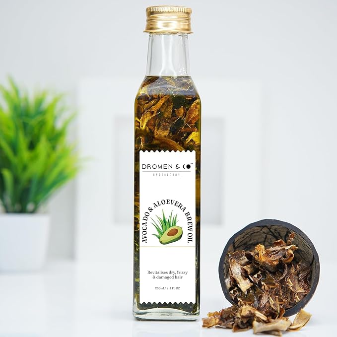 Dromen & Co Avocado & Aloevera Brew Oil | Reduces Hair Fall & Dandruff - 250 Ml