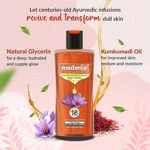 Medimix Ayurvedic Kumkumadi with Natural Glycerine Bodywash - 250 ml