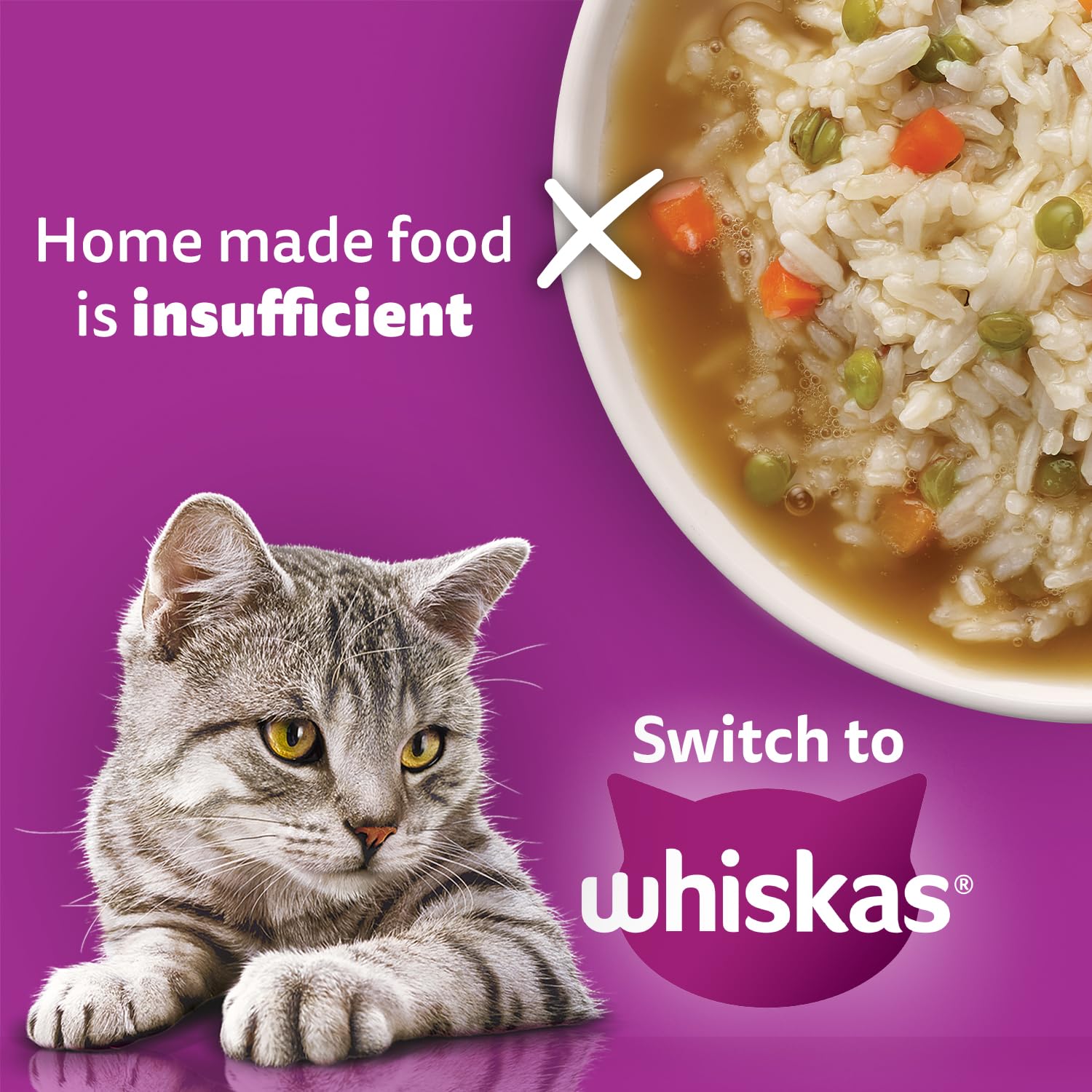 Whiskas Adult (1+ Years) Dry Cat Food, Tuna Flavour, 1.2 kg, Contains 41 Essential Nutrients, Complete & Balanced Nutrition for Adult Cats