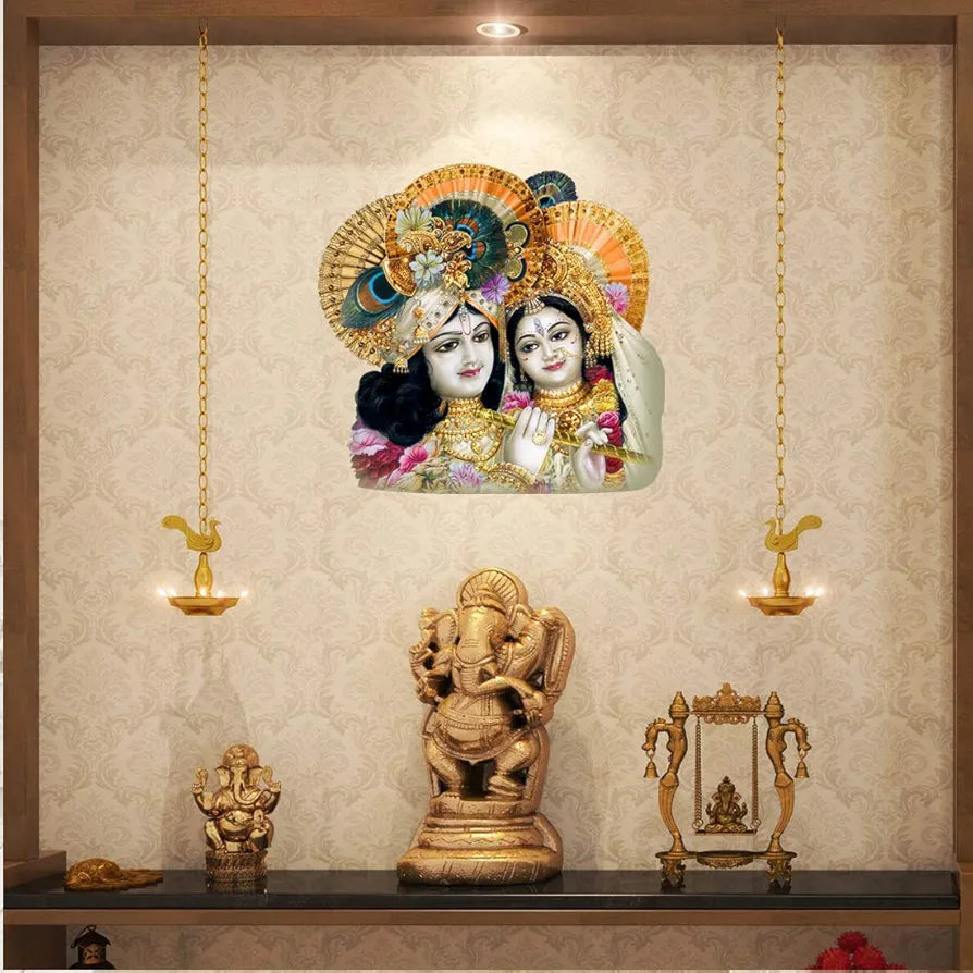 Rangoli White Glossy Vinyl Wall Sticker Premium Self-Adhesive Waterproof Parent-5 Design-14