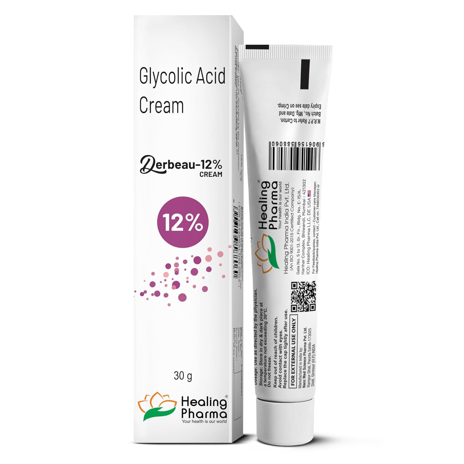 Healing Pharma - DerbeauÂ® Glycolic Acid Cream 12% W/W, 30g