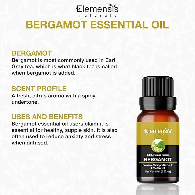 Elemensis Naturals Pure & Natural Bergamot Essential oil for Skin - 15 ml