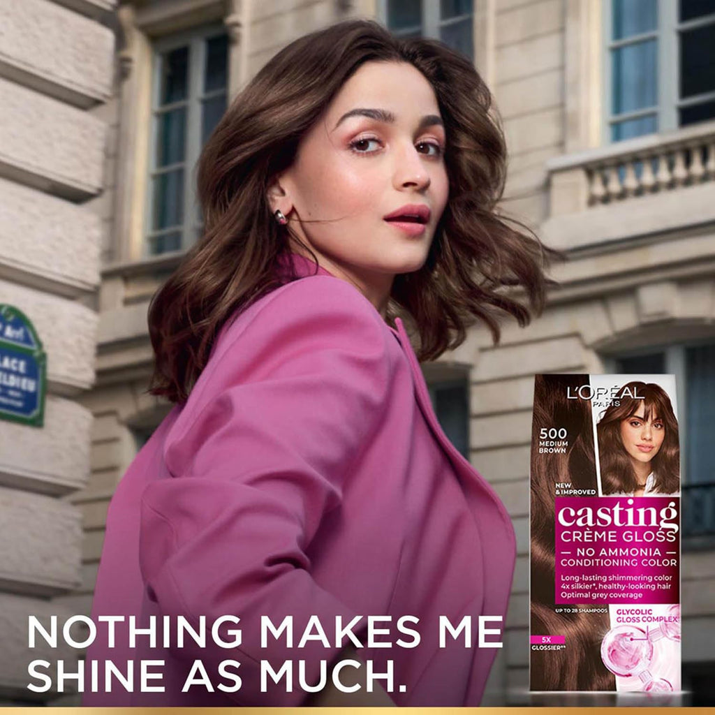 L'OrÃ©al Paris Casting CrÃ¨me Gloss Hair Color With Glycolic Gloss Complex | 5X Glossier Hair Color | Shade 300 - Darkest Brown | 60g + 40ml + 60g