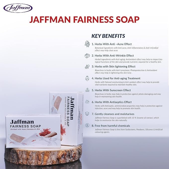 Jaffman Fairness Soap With Saffron Sandal - 75 gms