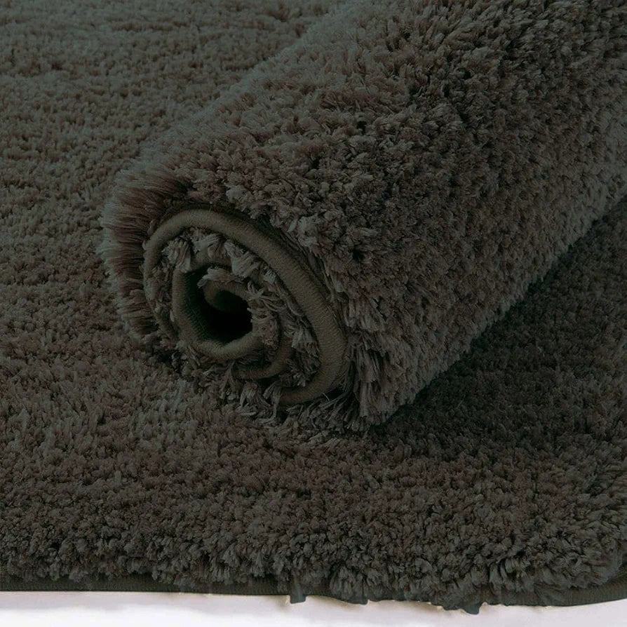 Luxe Home International Microfibre Rectangular Bath mat Super Soft Anti Skid Newman Mats For Bathroom Arabic Colour Coffee