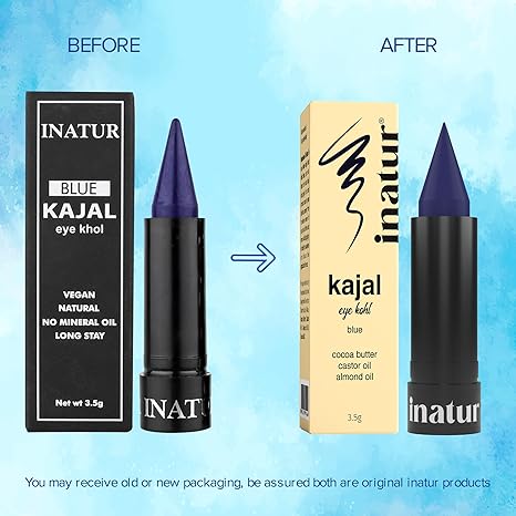 Inatur Black Kajal Eye Kohl for Makeup - 3.5 gms Each