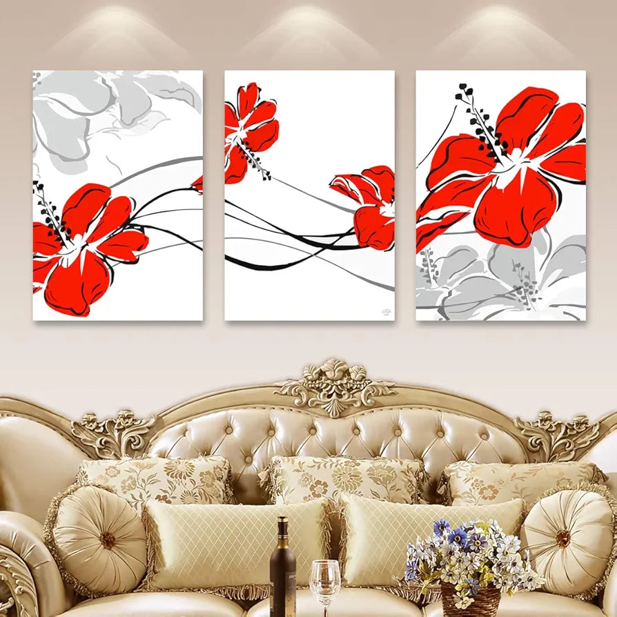 Rangoli MDF 3 Pcs Wall Poster 12x18 Inch Decorative Wall Art P-4 Design-2