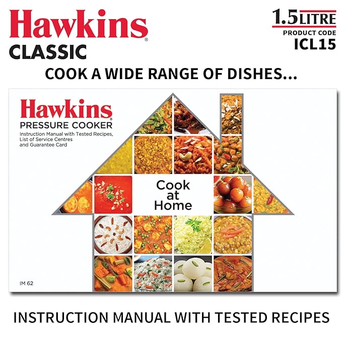 Hawkins Litre Classic Pressure Cooker Tall Design Induction Inner Lid Cooker