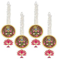 Handmade Artificial Shree Nath Ji Decorative Hanging with Lotus & Garland Set of 4