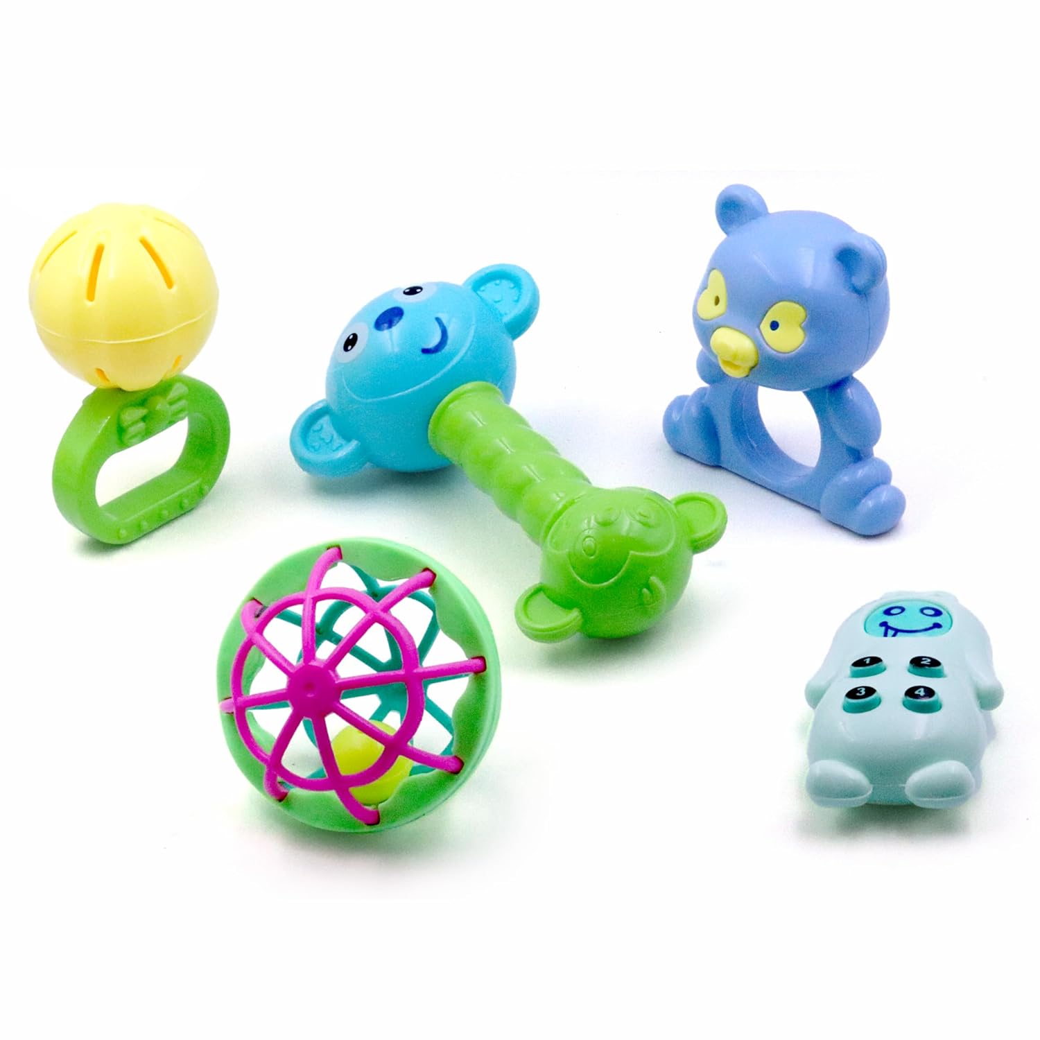 Chanak Baby Kinder Rattle Set for 0-6 Months Old Baby 5 Pcs