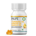 INLIFE Turmeric Oil Ginger Oil Garlic Oil Capsule, Faster Absorption than Extract, Immunity support, Heart Health Supplement for Adults Men & Women â€“ 60 Liquid Filled Vegetarian Capsules (Pack of 1)