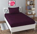 Fresh From Loom Microfiber Wrinkle Resistant Soft Skin Safe Breathable Single Size Flat Bedsheets Set with 1 Pillow Covers 144 TC Wine