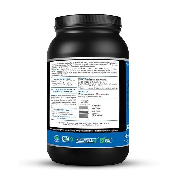 Healthoxide Whey Protein Powder Mango Milk Shake - 1 kg