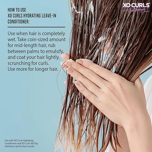 XO Curls Hydrating Leave-In Conditioner With Argan Oil And Olive Squalane - 100 ml