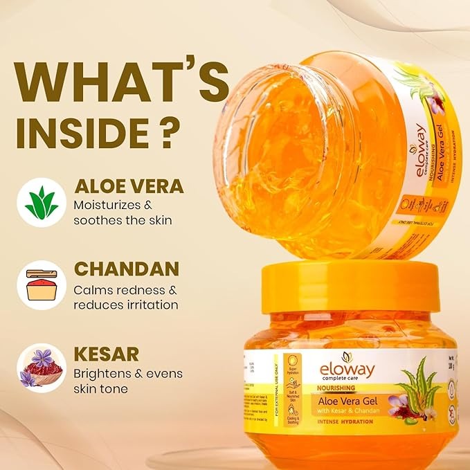 Eloway Kesar & Chandan Aloevera Gel - 100 gms