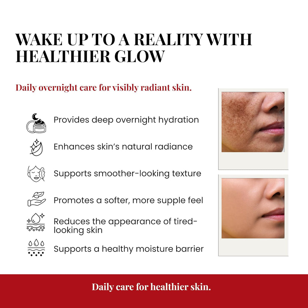 iCosmetiques Night Cream |Vitamins B3, C, E |Shea Butter & Glycerin |Deep Hydration & Glow |Lightweight Moisturizer for Radiant Skin |Mineral Oil & Silicone-Free |Unisex Total Care Formula |50g