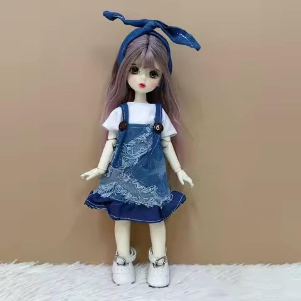 Tickles Movable Jointed Makeup Cute Girl Trendy Doll for Kids 30 cm Color & Design May Vary