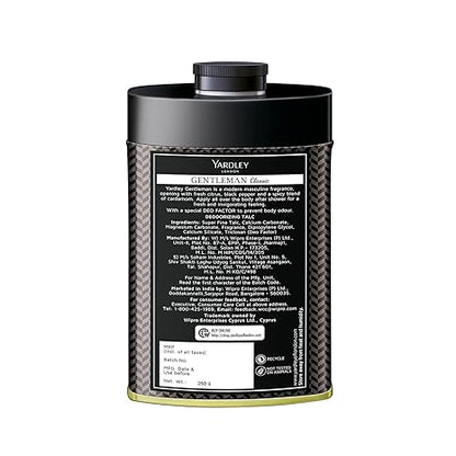 Yardley London Gentleman Classic Deodorizing Talc - 250 gms
