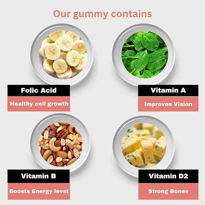 Inyu Vitamin Booster Gummies for Women & Men - 30 gummies Each (Pack of 2)