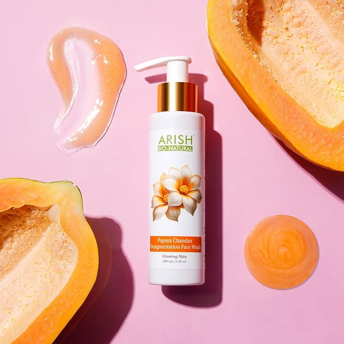 Arish Bio-natural Papaya Chandan Depigmentation Face Wash - 100 Ml