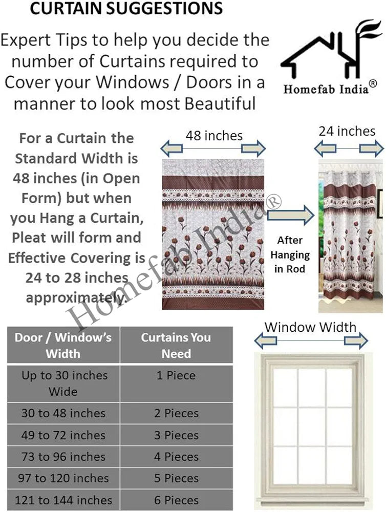 Homefab India 1 Piece Polyester Eyelet Long Door Curtain 9 feet