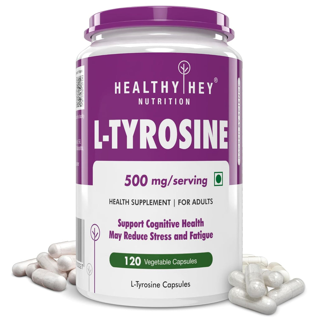 HealthyHey Nutrition L-Tyrosine -Pack of 120 Capsules