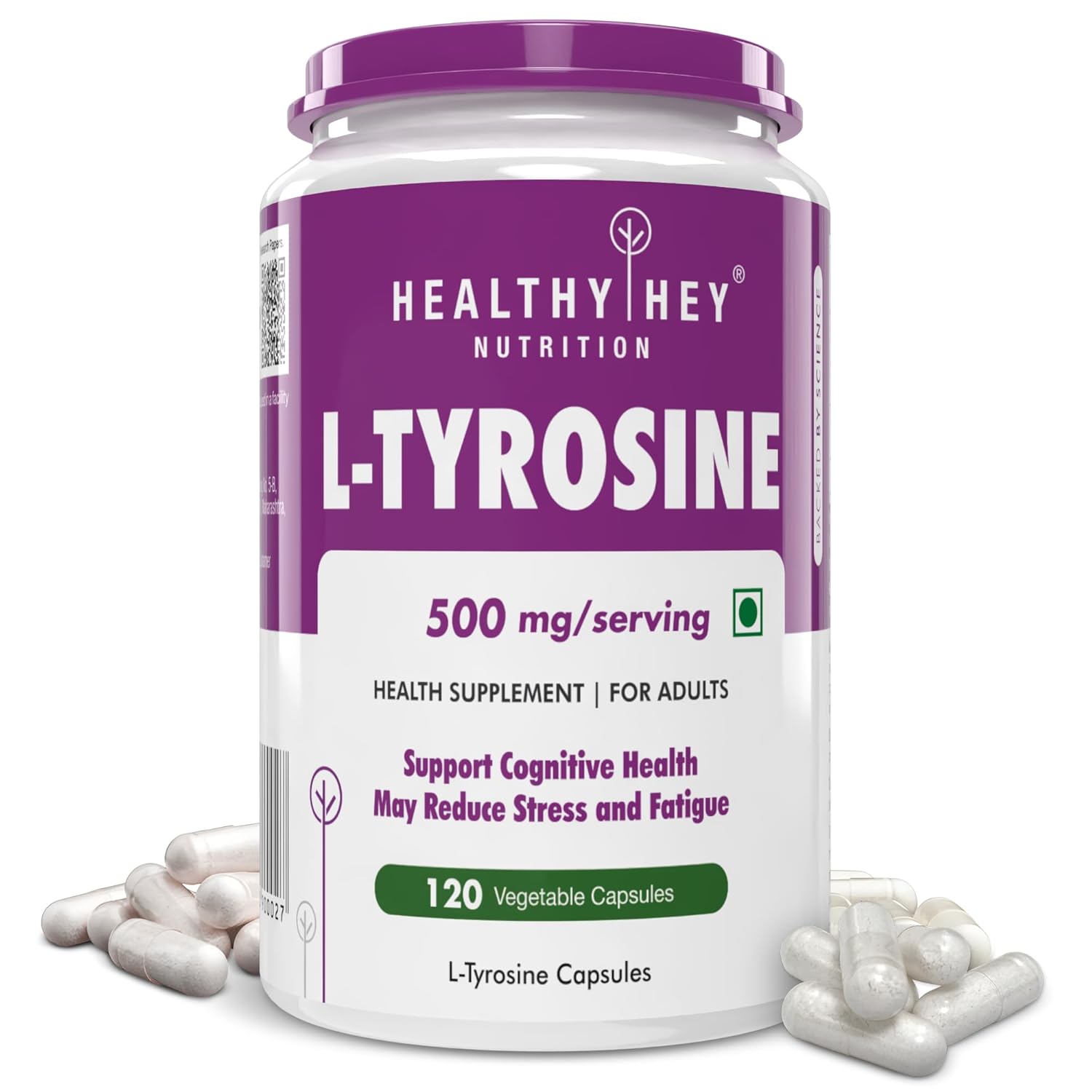 HealthyHey Nutrition L-Tyrosine -Pack of 120 Capsules
