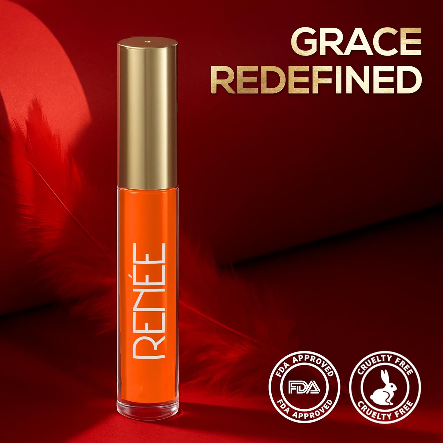 RENEE Sindoor - Orange | Highly Pigmented | Matte Finish | Sponge-Tip Applicator | Water-Resistant | Smudge-Proof | Lightweight & Long-Lasting | Travel Friendly | 4.5ml