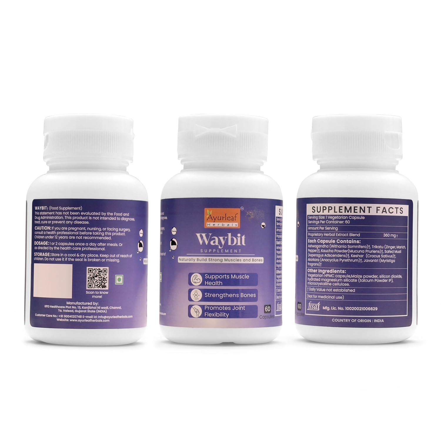 Ayurleaf Herbals - Waybit Extract Blended Capsules 360 Mg 60 Veggie Caps