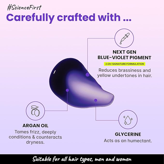 2.Oh Italian Anti Yellow Toning Shampoo Purple Shampoo - 300 ml