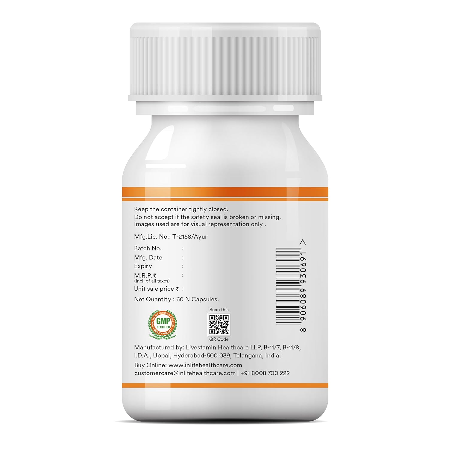 INLIFE Curcumin C3 Complex (95% Curcuminoids) 500 mg Turmeric with BioPerine (Piperine) Extract Supplement 5 mg - 60 Capsules (Pack of 1)