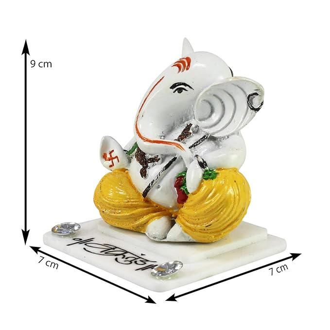 Ecraftindia Decorative Lord Ganesha Showpiece for Car Dashboard