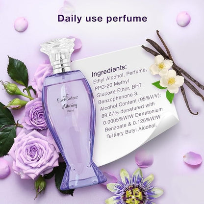 Enchanteur Alluring Rose Perfume Liquid For Women - 100 ml