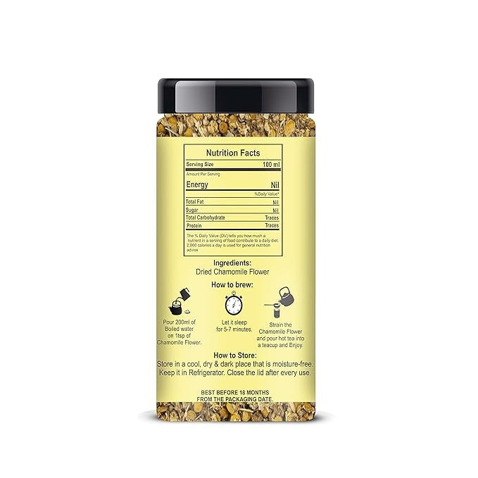 ManHar Organics Dried Chamomile Flower Jar