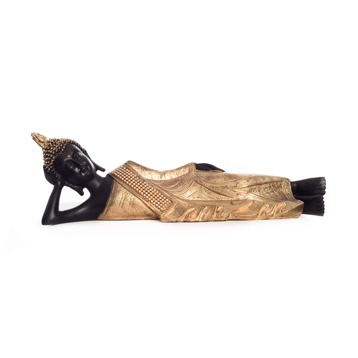 Ecraftindia Brass Decorative Thai Reclining Buddha Antique Showpiece