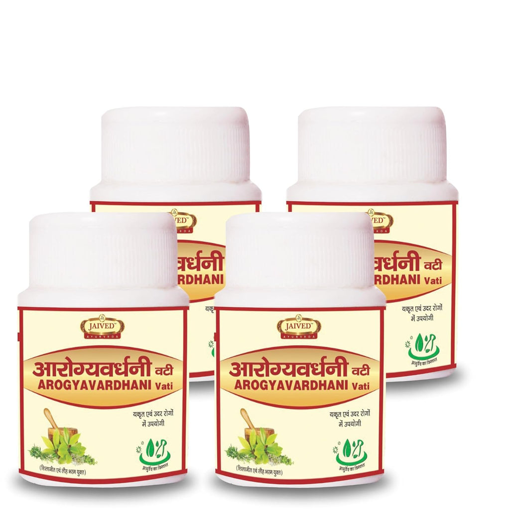 Jaived Ayurveda Arogyavardhni Bati | Remedy for Detox, Liver Health & Skin Care | 40 Tabs | Pack of 4