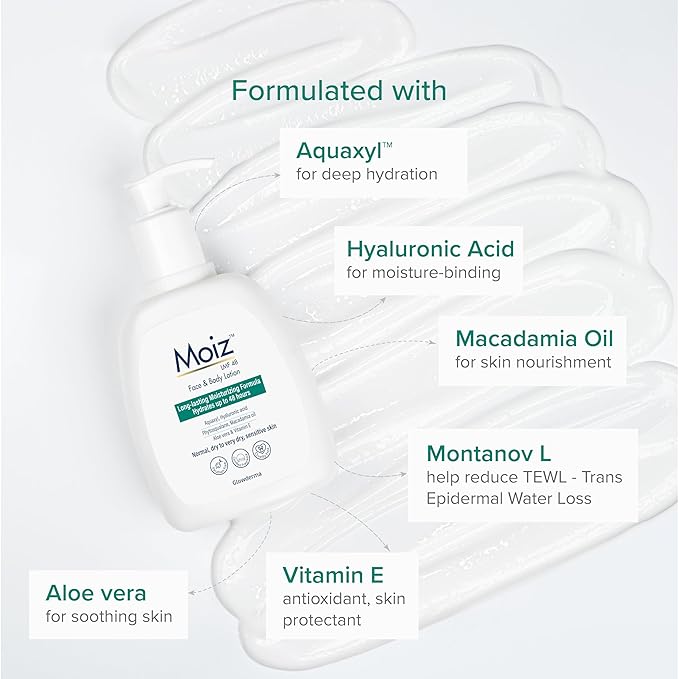 Moiz LMF 48 Lotion | 48 Hour Long-Lasting Moisturizer - 200 Ml