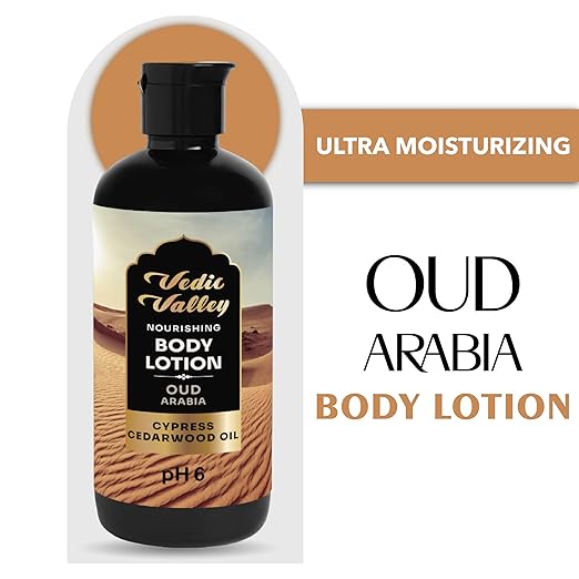 Vedic Valley Paraben Free Oud Arabia Body Lotion for Women & Men - 300 ml