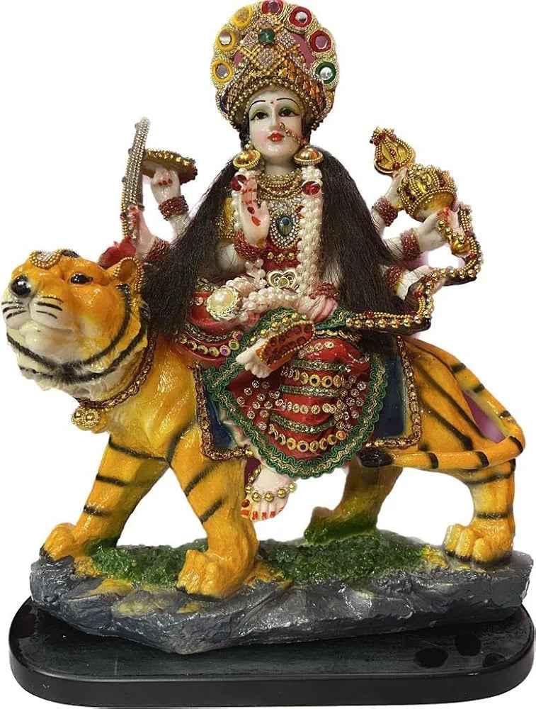 Alila Big Size Marble & Polyresin Maa Durga Mata Rani Murti Idol Statue 14 inches